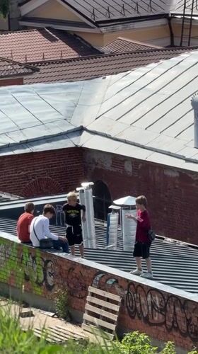 Summer afternoon across Nizhny Novgorod rooftops and riverfront landmarks