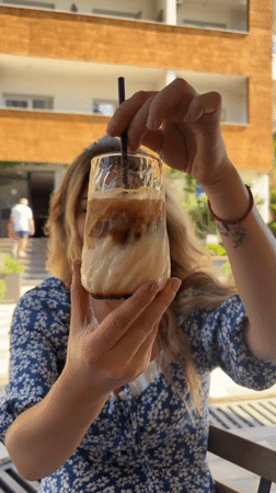 Morning coffee stop at Two Coffee Club, Budva