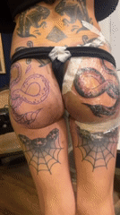 Tel Aviv tattoo studio session documents extensive body art