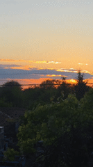 Dramatic sunset observed over Yagodovo, Bulgaria residential area