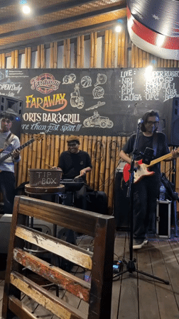 Live band plays at a North Kuta sports bar