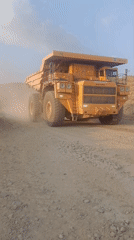 BELAZ haul truck #112 at Almalyk mining operations