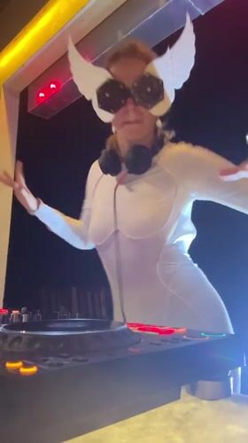 Masked DJ performs outdoor night set in Phu Thuy Ward