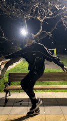 Young man's evening activities captured in Lozarevo park