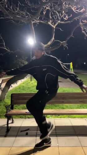 Young man's evening activities captured in Lozarevo park