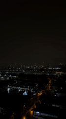 Moscow nighttime cityscape captured with sparse street illumination
