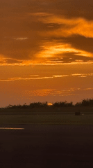 Travelers Document Dramatic Sunset at Ciudad Guayana Airport