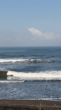 Morning yoga session documented along Indonesian coastline in Bali