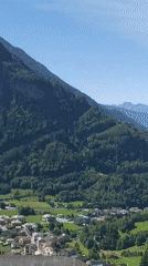 Alpine valley views from Sondalo on a clear September morning