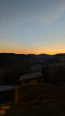 Evening sunset observed over Saint-Marcellin-lès-Vaison hills, France