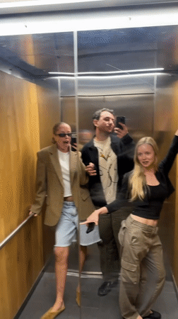 Elevator mirror selfie and a #WristCheck moment in London