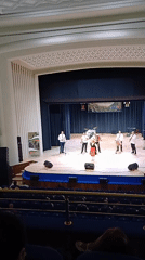 Traditional Bulgarian folk performance on stage in Asenovgrad