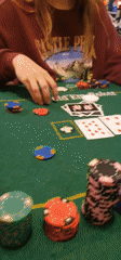 Poker game underway in Bar, Montenegro Sunday evening