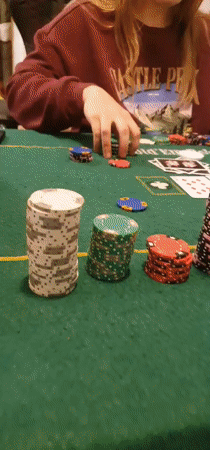 Poker game underway in Bar, Montenegro Sunday evening
