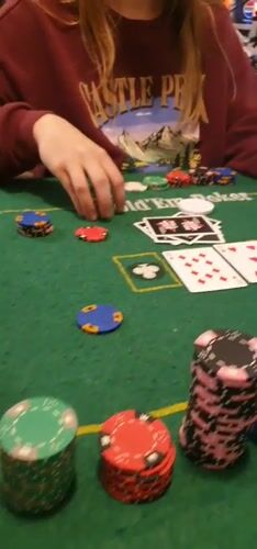 Poker game underway in Bar, Montenegro Sunday evening