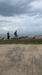 Lazy morning on Batumi's Black Sea waterfront