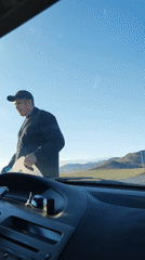 Rural road trip documented through dry countryside landscape