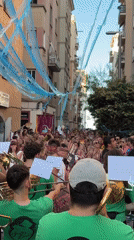 Barcelona street parade and beach scenes documented Sunday afternoon