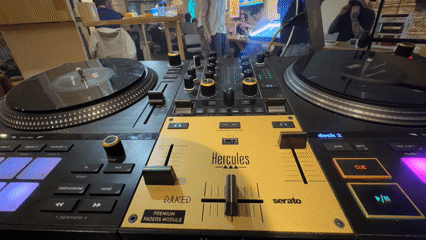 DJ performs at Barcelona bar with controller setup
