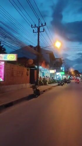 Commercial street activity recorded in Baan Bo Phut, Thailand