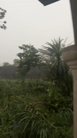 Heavy rainfall floods roads, fields in Ikot Ekpene Nigeria