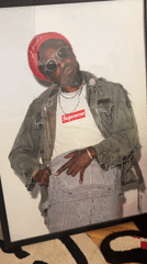 Framed streetwear portrait poster documented in London