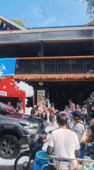 Songkran water festival celebrations draw crowds in Ban Bang Rak