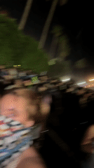 Nighttime outdoor gathering documented in Indio, California