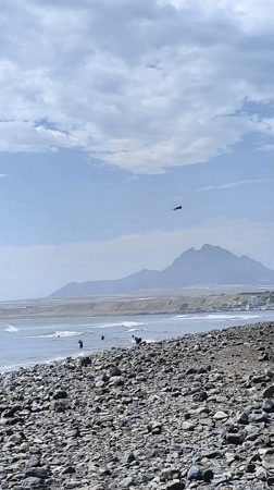 Evening beach scenes captured at Huanchaco surf spot