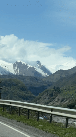 Mountain landscape documented in Naghvarevi, Georgia