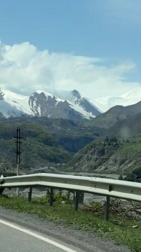 Mountain landscape documented in Naghvarevi, Georgia