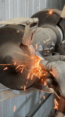 Metal grinding work observed in Montenegro workshop