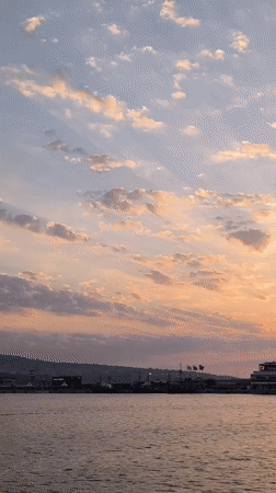 Sunset over the Black Sea at Varna's waterfront