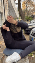 Woman documents daily activities across Budva, Montenegro locations