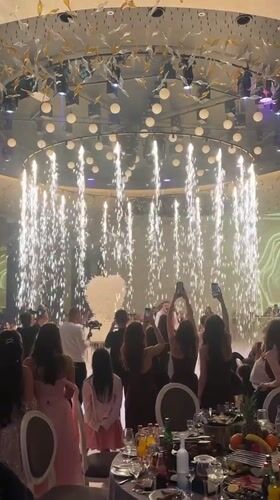 Wedding celebration held at banquet hall in Masis, Armenia
