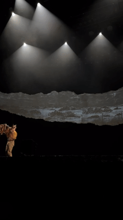 Military-themed theatrical performance observed in London