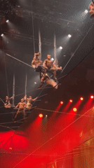 Circus aerial performance captivates London audience with acrobatic spectacle