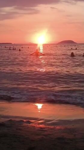 Sunset at Nha Trang beach, with a dog cameo