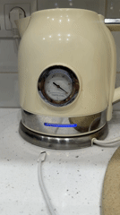 Electric kettle with LED display observed in Moscow