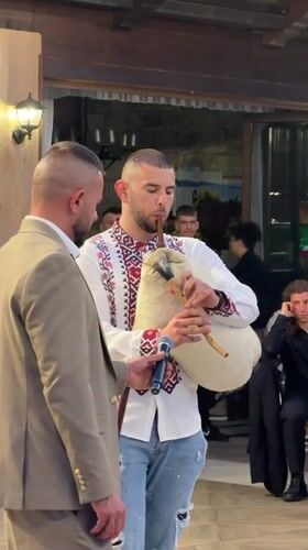 Traditional bagpipe performance recorded in Varna, Bulgaria