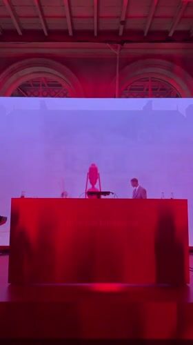 Christian Louboutin event lights up a Paris landmark in red