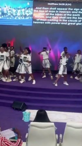 Youth dance group performs at church event in Nigeria