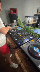 DJ performs at indoor venue in Krasnoyarsk, Russia