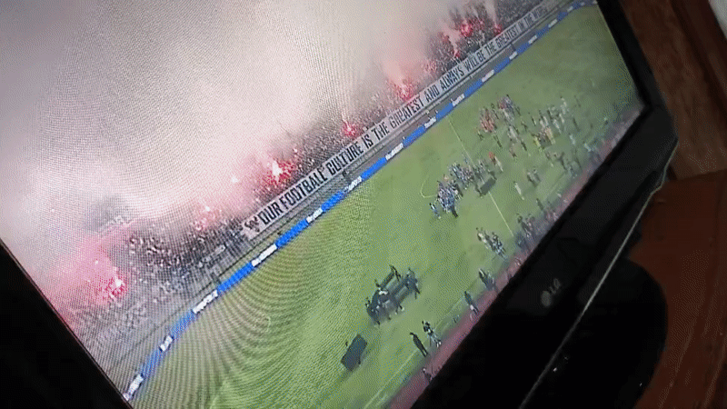 Soccer celebration broadcast watched in Pacet, Indonesia