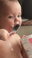 Toddler Makes Mess While Eating Yogurt in Russian City