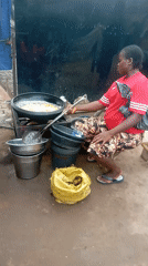 Morning street life and food vending documented in Nkpor, Nigeria