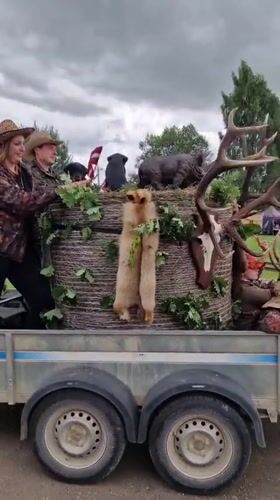 Folk dancing and vintage vehicles at a Priekule community festival