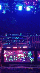 Festival night in Viadana: floats, fairground rides, and lights