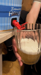 German beer tasting session documented in Chaikovsky, Russia