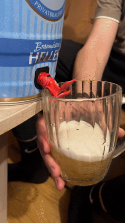 German beer tasting session documented in Chaikovsky, Russia